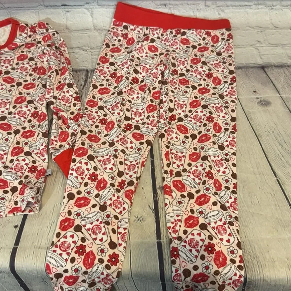 Lullaby Land Bamboo Valentines Starbucks Bamboo Pajama Set